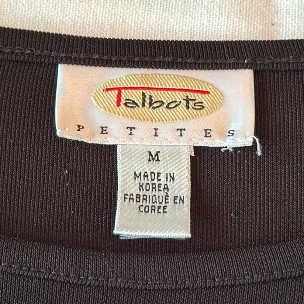 Talbots Basic Black Dress Petite Medium - image 5